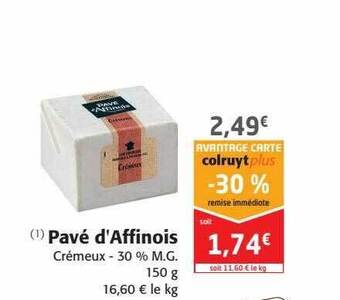 Colruyt Pavé D'affinois offre