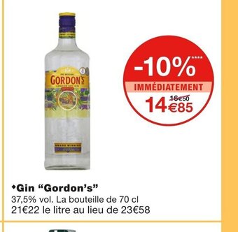 Monoprix +Gin "Gordon's" offre