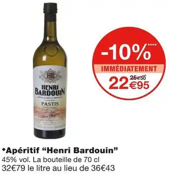Monoprix Henri bardouin apéritif offre