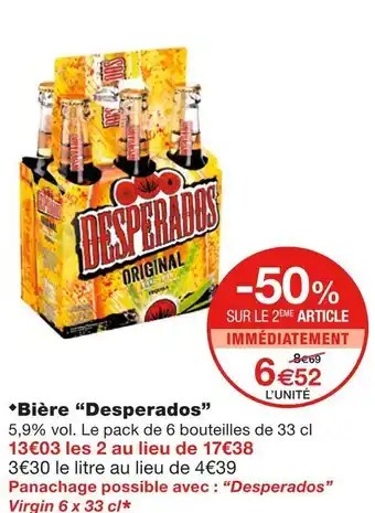 Monoprix Desperados bière offre