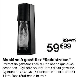 Monoprix Sodastream machine à gazéifier offre