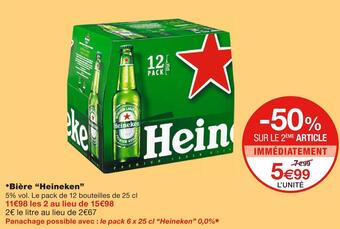 Monoprix Heineken bière offre