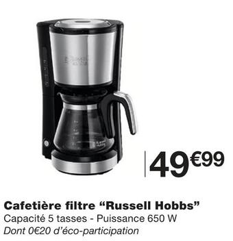Monoprix Russell hobbs cafetière filtre offre