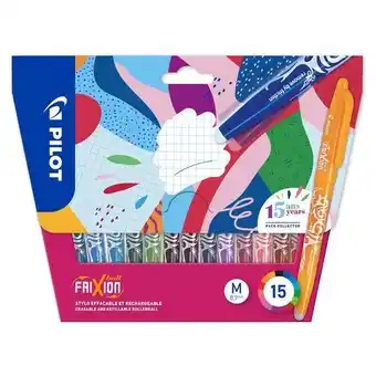 Auchan 15 stylos frixion collector pilot offre