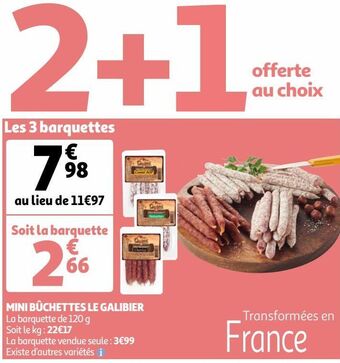 Auchan Supermarché Mini bûchettes le galibier offre