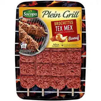 Auchan Supermarché 4 brochettes de bœuf plein grill socopa offre