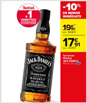 Carrefour Tennessee Whiskey Jack Daniels offre