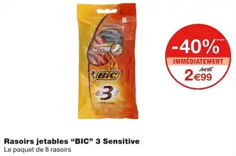 Monoprix "BIC" rasoirs jetables 3 sensitive offre