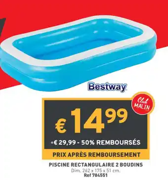 Trafic BESTWAY piscine rectangulaire 2 boudins offre