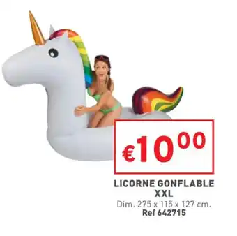 Trafic Licorne gonflable XXL offre