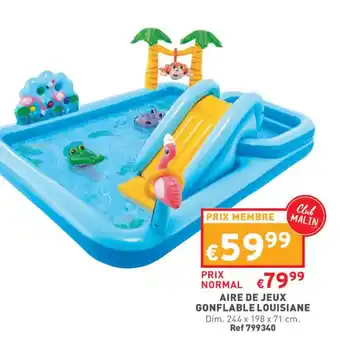 Trafic Aire de jeux gonflable louisiane offre