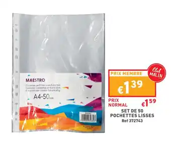 Trafic Set de 50 pochettes lisses offre