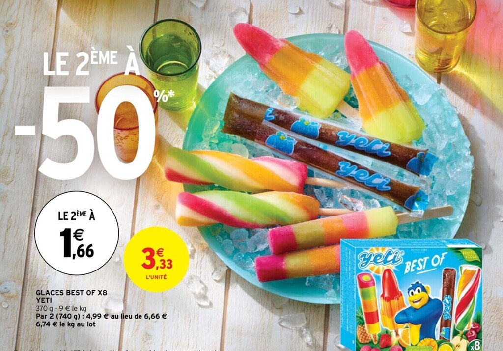 Promo YETI glaces best of X8 chez Intermarché