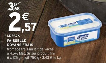 Intermarché Faisselle royans frais offre