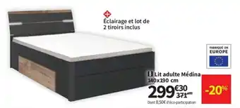 Conforama Lit adulte médina 140x190 cm offre