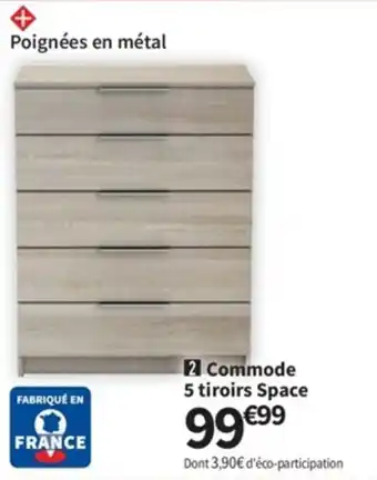 Commode 5 tiroirs space