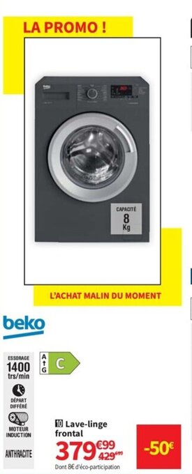 Conforama BEKO lave-linge frontal offre