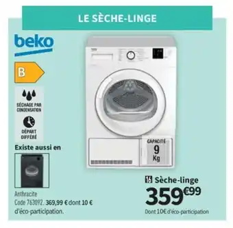 Conforama Sèche-linge offre