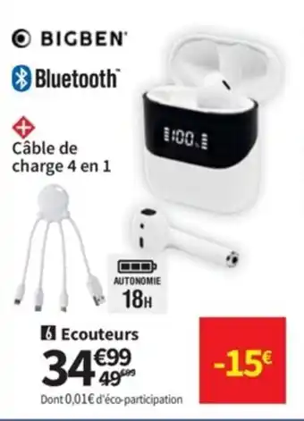 Conforama BIGBEN ecouteurs offre
