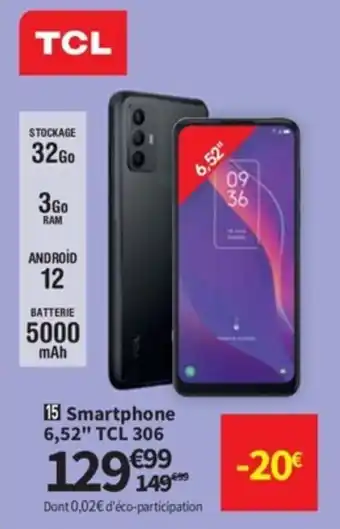 Conforama TCL smartphone 6,52" TCL 306 offre