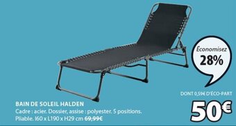 JYSK Bain de soleil halden offre