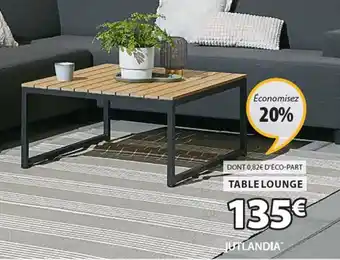 JYSK JUTLANDIA table lounge gamst offre