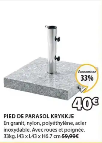 JYSK Pied de parasol krykkje offre