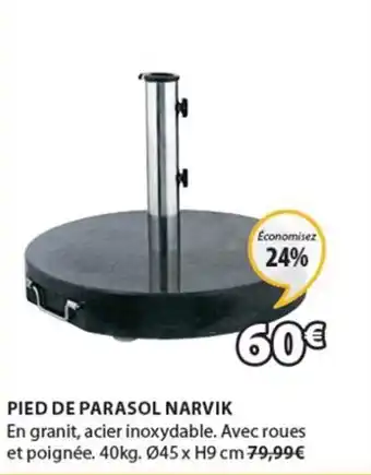 JYSK Pied de parasol narvik offre