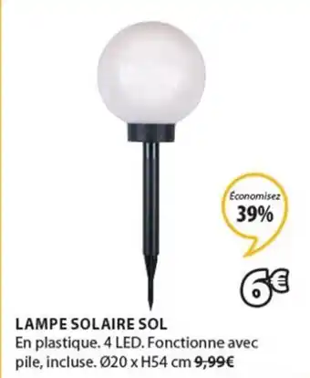 JYSK Lampe solaire sol offre
