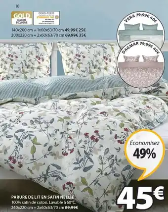 JYSK Parure de lit en satin nellie offre
