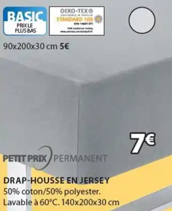 JYSK PETIT PRIX PERMANENT drap-housse en jersey offre