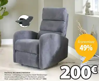 JYSK Fauteuil inclinable nakskov offre
