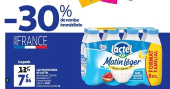 Auchan Supermarché Lait matin léger de lactel offre