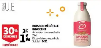 Auchan Supermarché Boisson végétale innocent offre