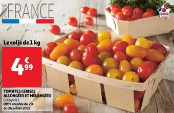 Auchan Supermarché Tomates cerises allongées et mélangées offre