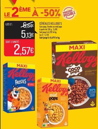 Match Céréales Kellogg's offre