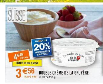 Migros Double Crème De La Gruyère offre