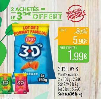 Match 3d's Lay's offre