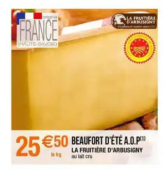 Migros Beaufort D'été Aop La Fruitière D'arbusigny offre
