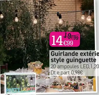 Kandy Guirlande Extérieure Style Guingette offre