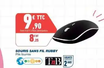 Bureau Vallée Souris Sans Fil Rubby offre