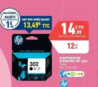 Bureau Vallée Cartouche D'encre Hp 302 offre