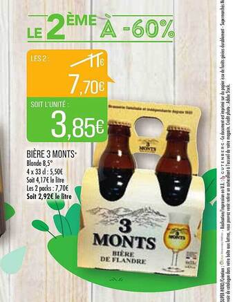 Match Bière 3 Monts offre