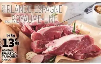 Auchan Supermarché Agneau: Épaulé Tranchee offre