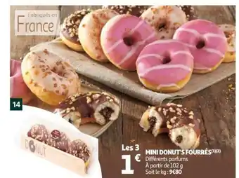 Auchan Supermarché Mini Donuts Fourrés offre