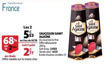 Auchan Supermarché Saucisson Saint Agaûne offre