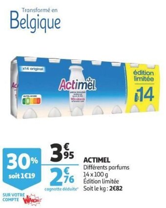 Auchan Supermarché Actimel offre