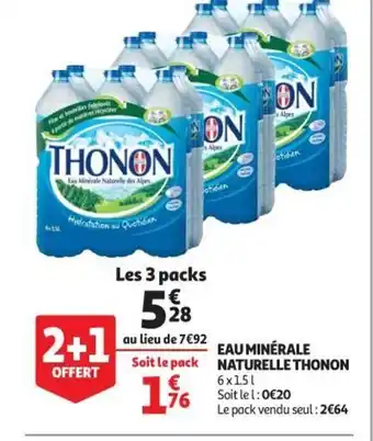 Auchan Supermarché Thonon Eau Minérale Naturelle offre