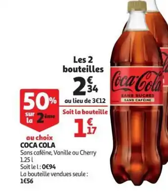 Auchan Supermarché Coca Cola 1.25L offre