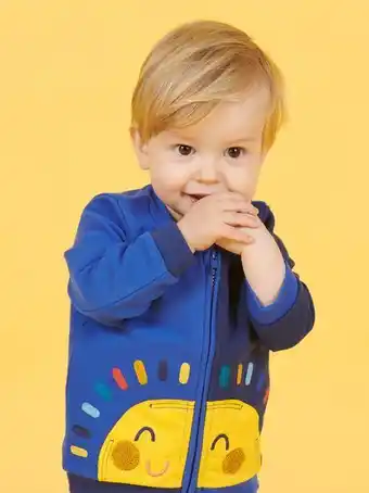 DPAM Gilet bicolore motif soleil bébé garçon offre